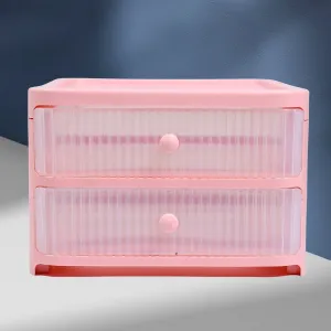 0765 Desk Organizer Drawers 2 Tier Pen & Pencil Stand Stationery Storage Home and Office Stationery Box