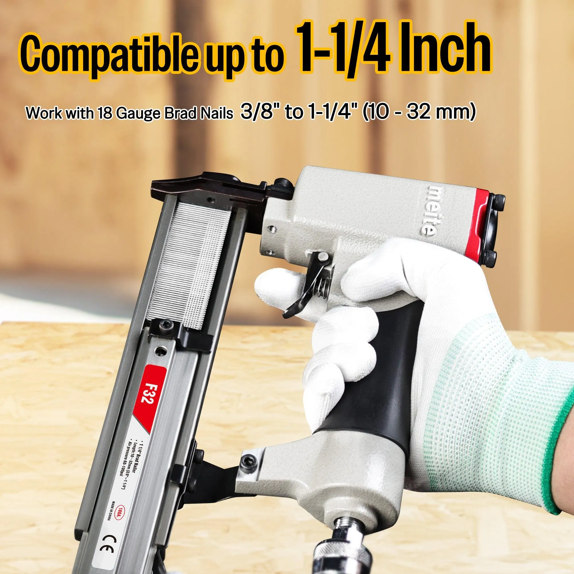 18 Gauge 3/8" to 1-1/4" Length Brad Nailer