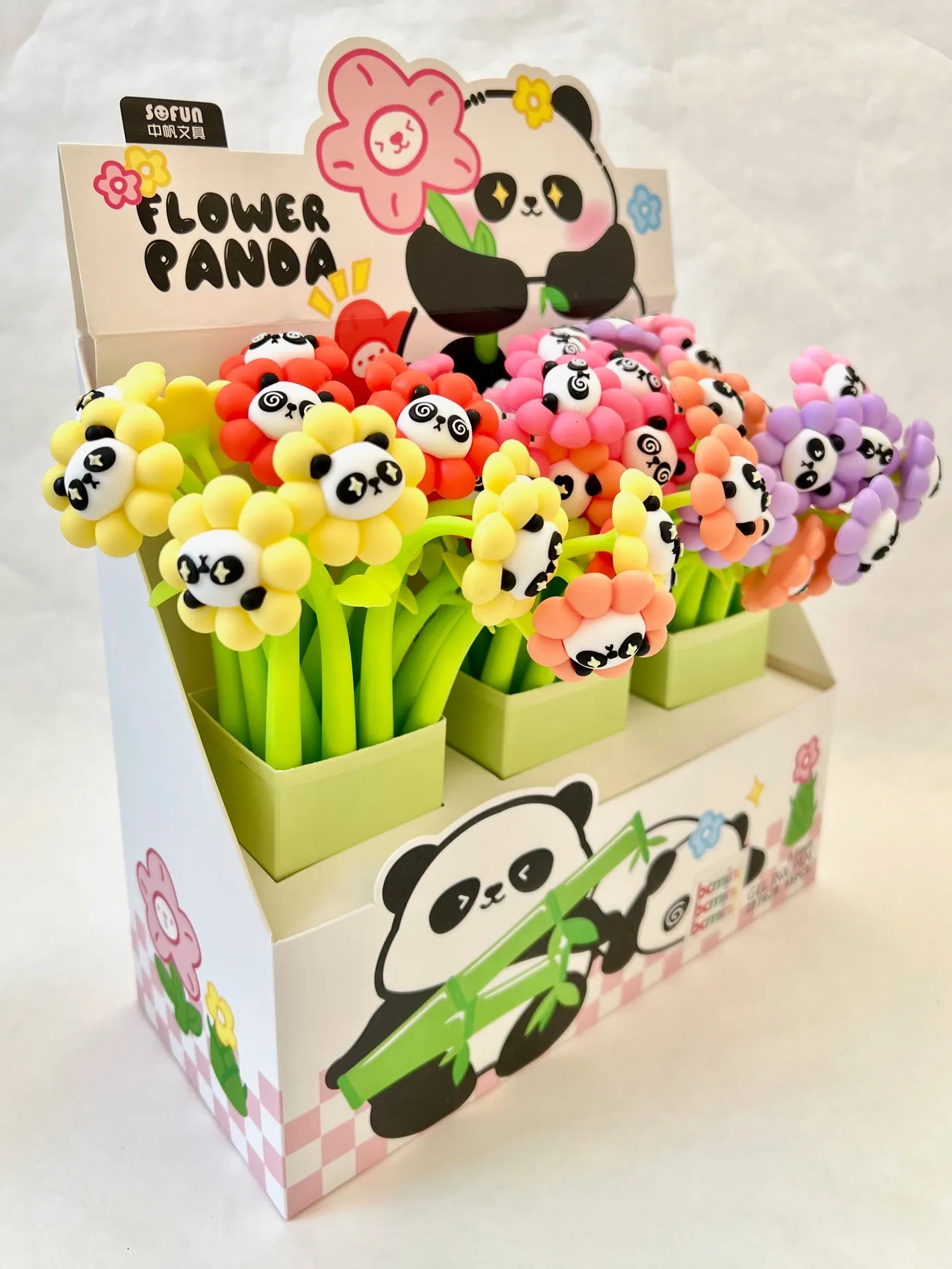 22579 FLOWER PANDA GEL PEN-48