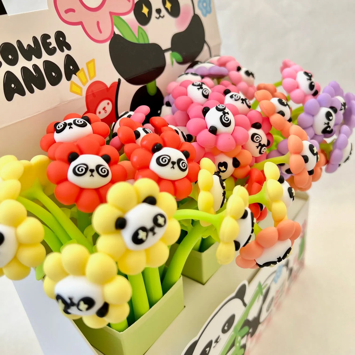 22579 FLOWER PANDA GEL PEN-48