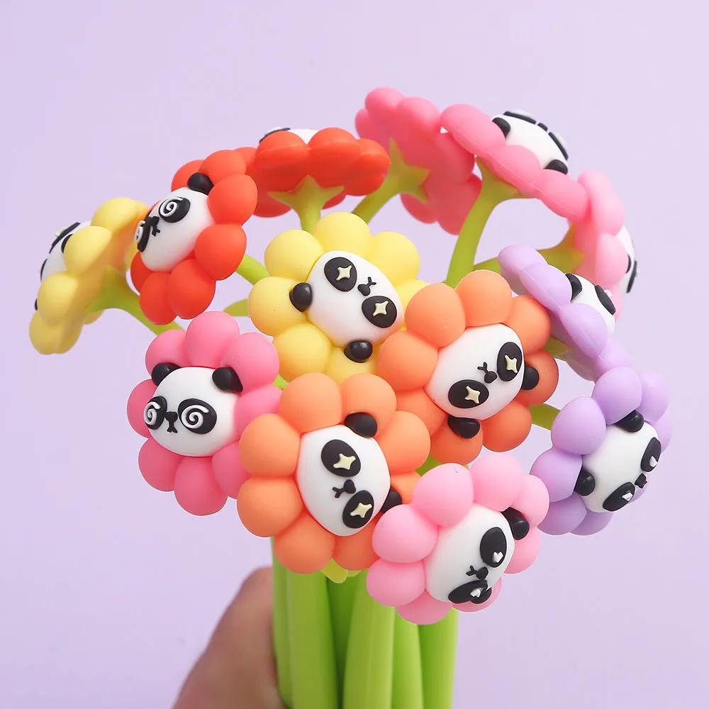 22579 FLOWER PANDA GEL PEN-48