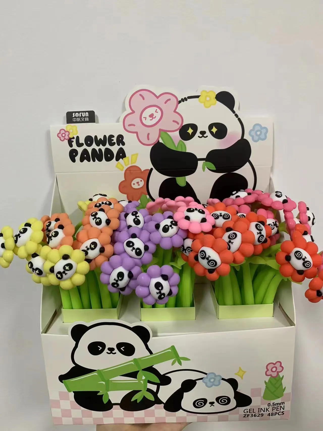 22579 FLOWER PANDA GEL PEN-48