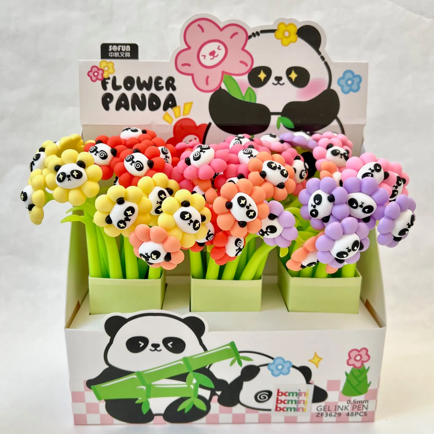 22579 FLOWER PANDA GEL PEN-48