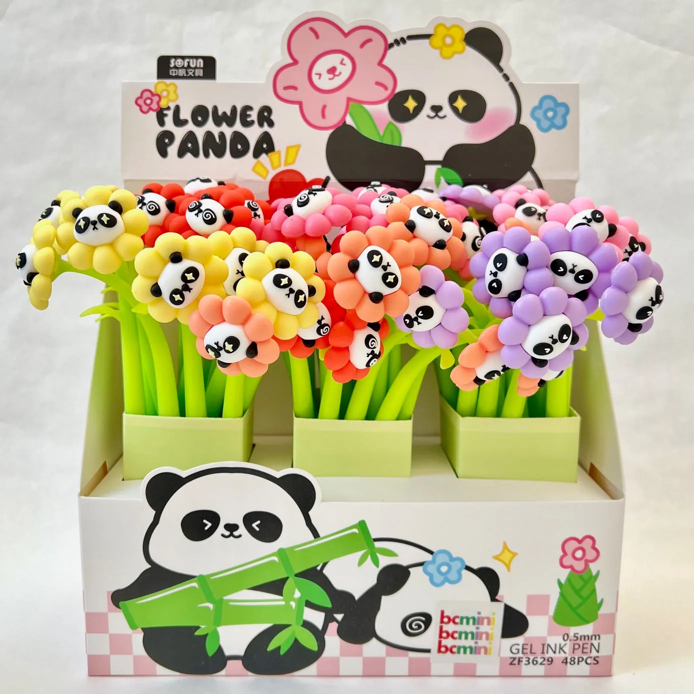 22579 FLOWER PANDA GEL PEN-48