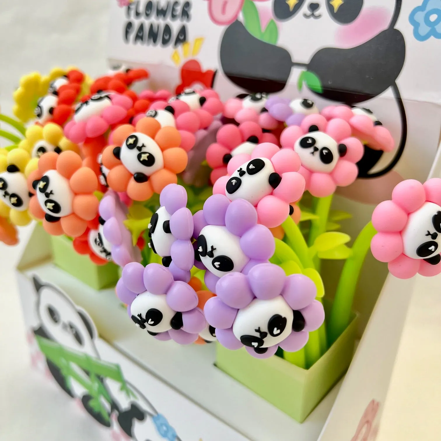 22579 FLOWER PANDA GEL PEN-48