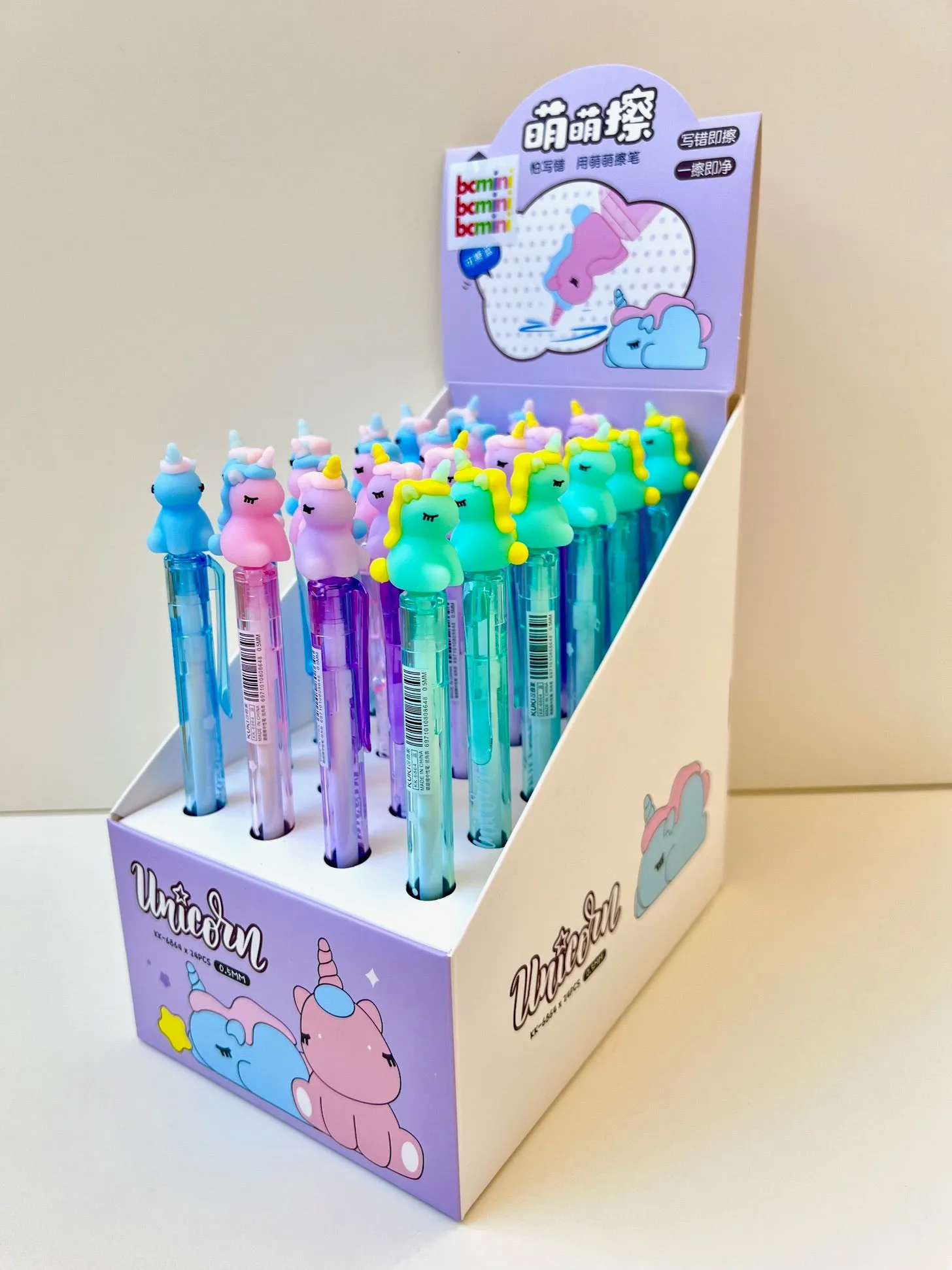 22629 UNICORN RETRACTABLE GEL PEN-24