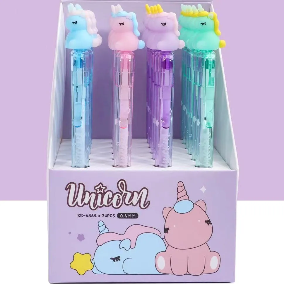 22629 UNICORN RETRACTABLE GEL PEN-24