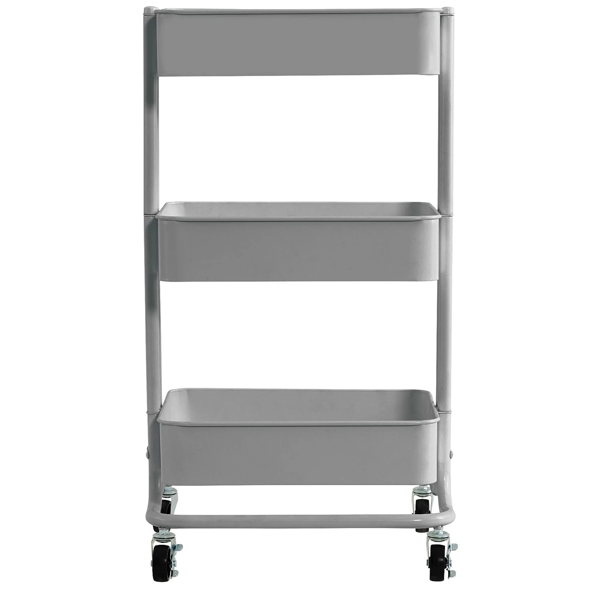 3-Tier Rolling Cart - Gray