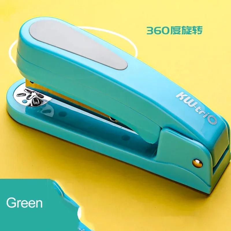 360 Rotatable Heavy Duty Stapler Use 24/6 Staples Effortless Long Stapler School Paper Staplers Office Bookbinding Supplies