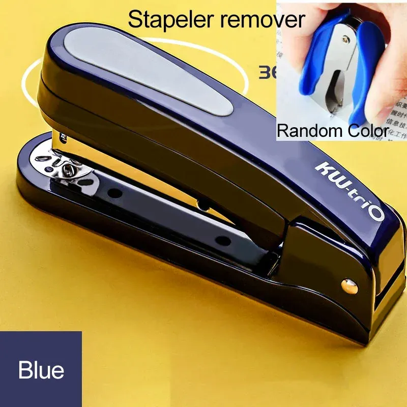 360 Rotatable Heavy Duty Stapler Use 24/6 Staples Effortless Long Stapler School Paper Staplers Office Bookbinding Supplies