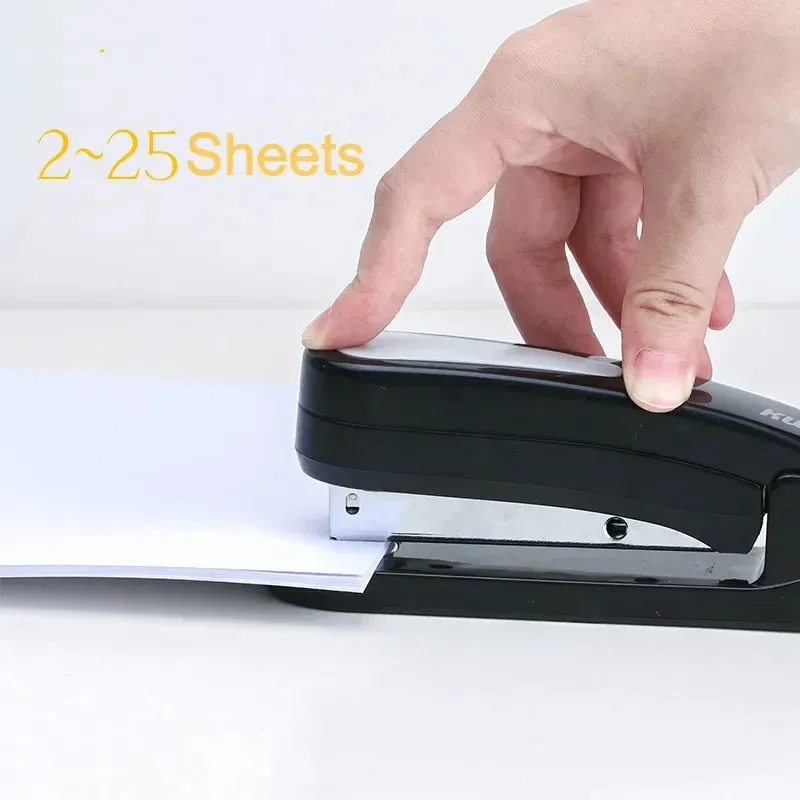 360 Rotatable Heavy Duty Stapler Use 24/6 Staples Effortless Long Stapler School Paper Staplers Office Bookbinding Supplies