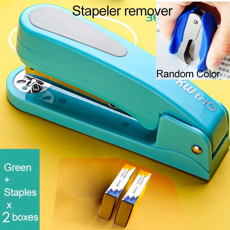 360 Rotatable Heavy Duty Stapler Use 24/6 Staples Effortless Long Stapler School Paper Staplers Office Bookbinding Supplies