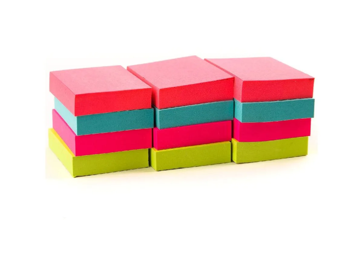 3M Post-It Neon Color 653AN 1.5inx2in 12pads-pack