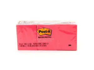 3M Post-It Neon Color 653AN 1.5inx2in 12pads-pack