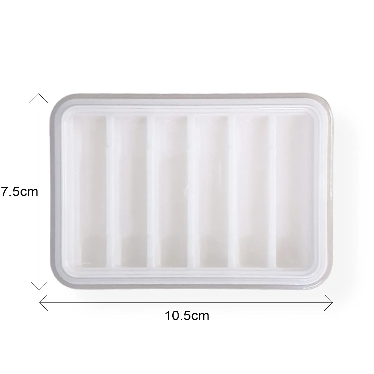 6 Cubes Fine Ice Stick Tray with Lid