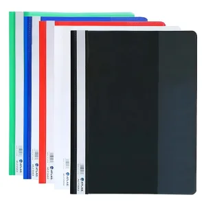 Atlas Polypropylene Thick A4 Flat File With Pocket Black