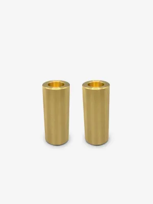 Brass Ribbed Lux Candle Holder Set by Klaar Prims