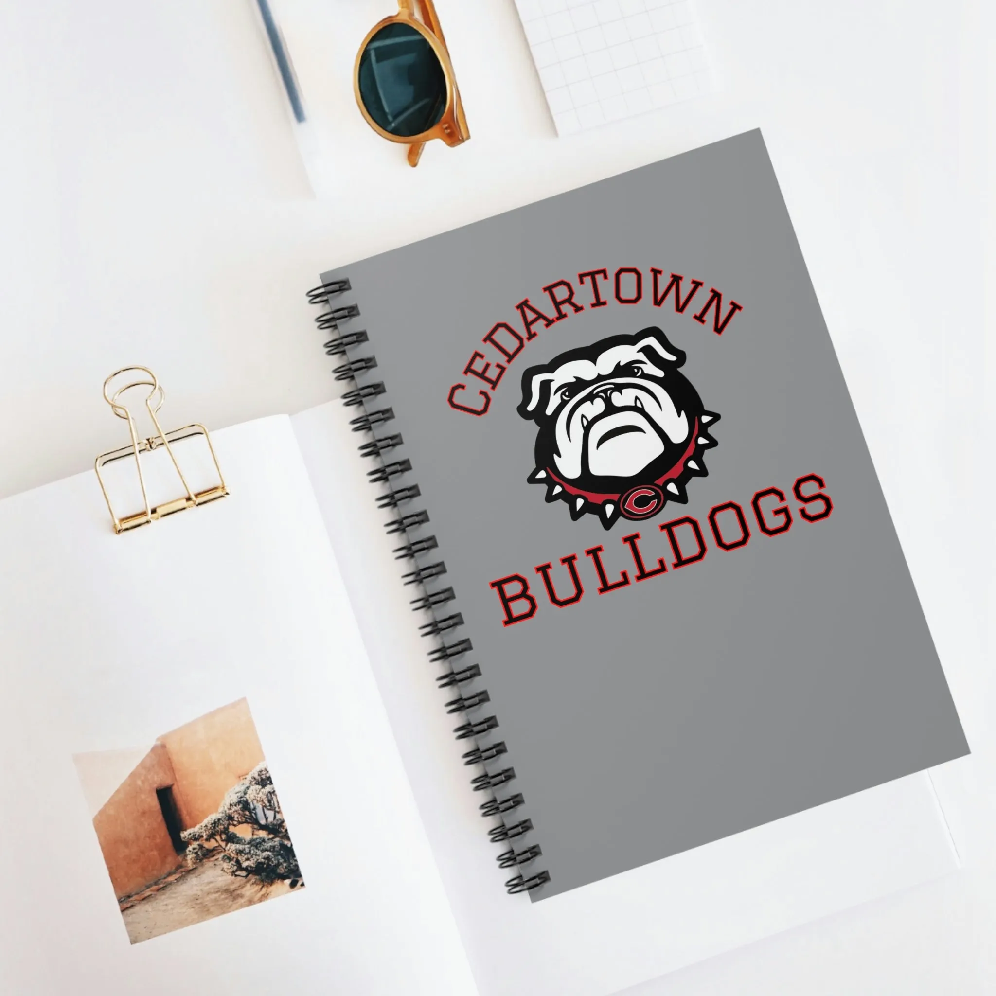 Cedartown Bulldogs Mascot School Spirit Spiral Notebook - Ruled Line