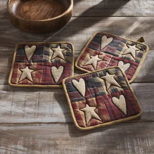 Connell Patchwork Pot Holder Set of 3 8x8