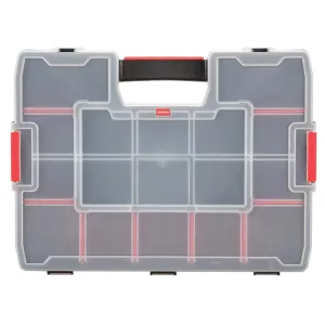 Craftsman 13 in. W X 3.5 in. H X 17.5 in. D Storage Organizer Plastic 15 compartments Black/Red