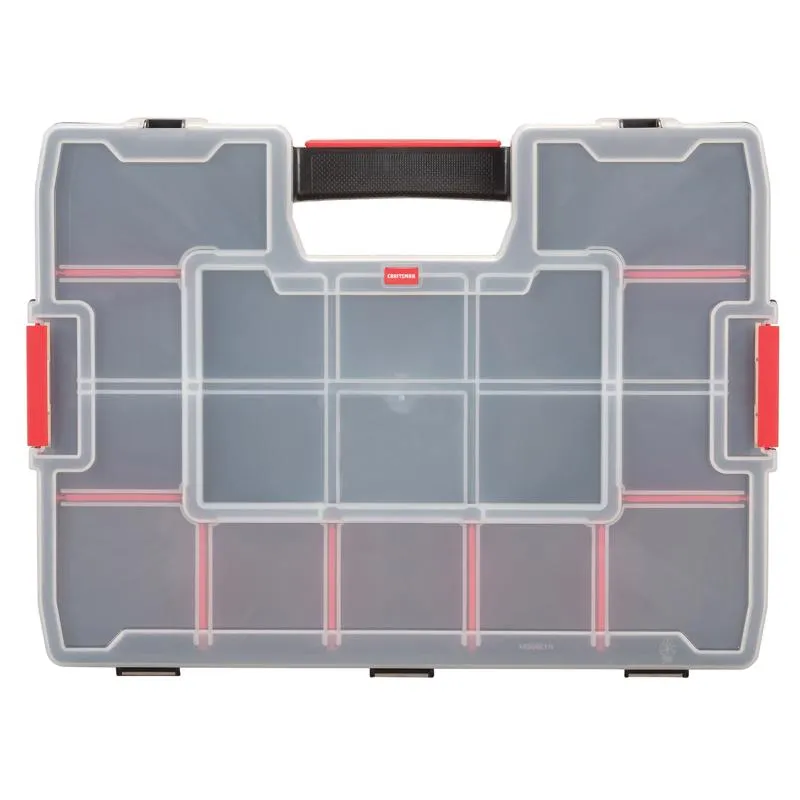 Craftsman 13 in. W X 3.5 in. H X 17.5 in. D Storage Organizer Plastic 15 compartments Black/Red