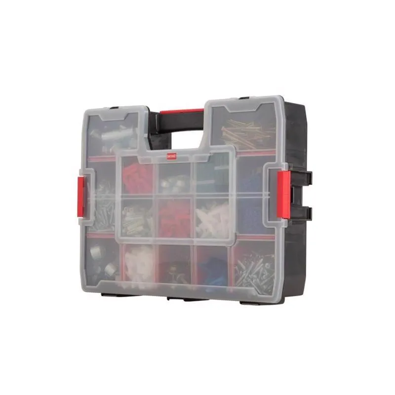 Craftsman 13 in. W X 3.5 in. H X 17.5 in. D Storage Organizer Plastic 15 compartments Black/Red