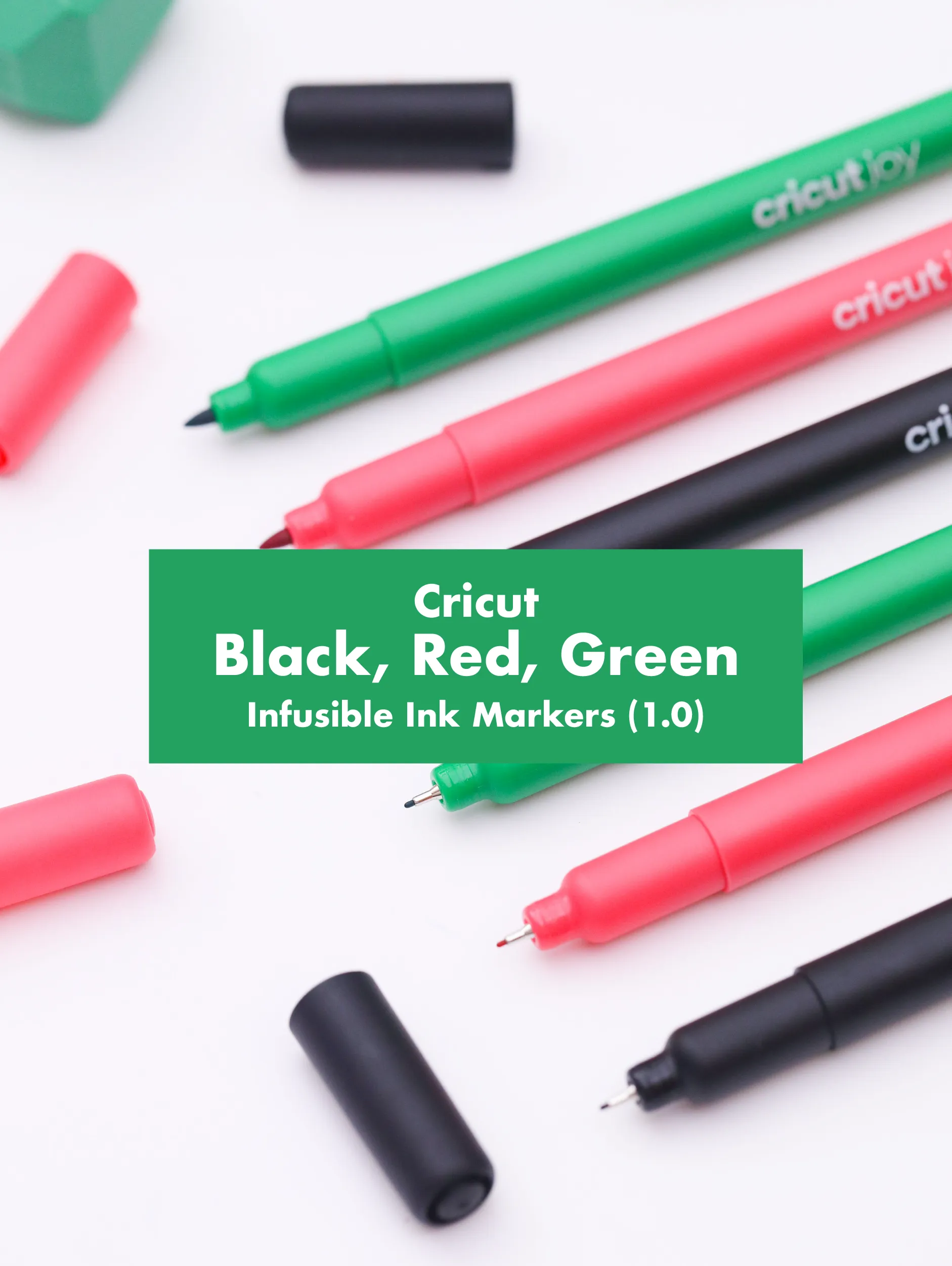 Cricut Joy Infusible Ink Markers 1.0 (3 ct) | Black, Red, Green