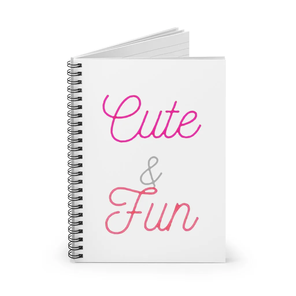 Cute and Fun Spiral Notebook - Ruled Line