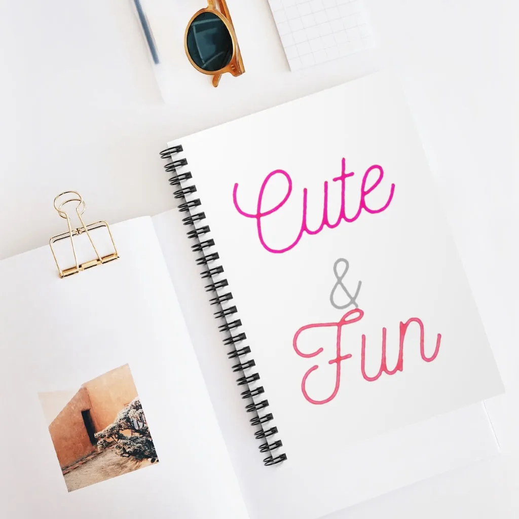 Cute and Fun Spiral Notebook - Ruled Line