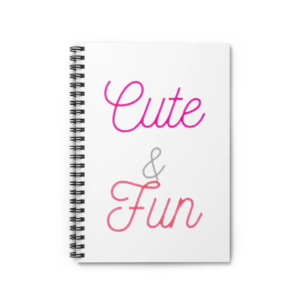 Cute and Fun Spiral Notebook - Ruled Line