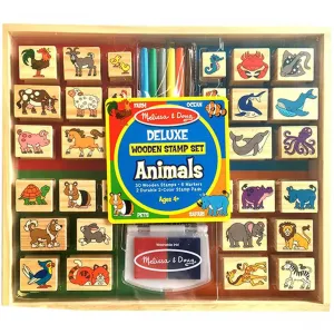 Deluxe Wooden Stamp Set Animals