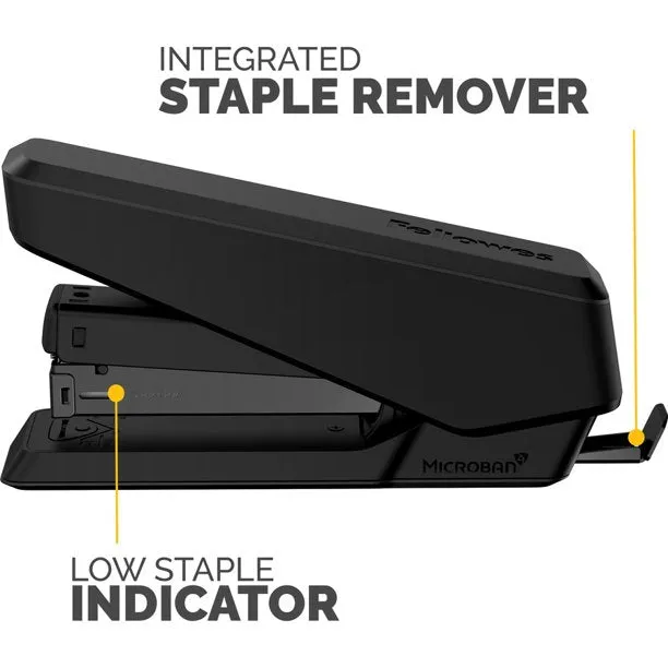 Fellowes Lx850 Half Strip Easy Press Stapler Black