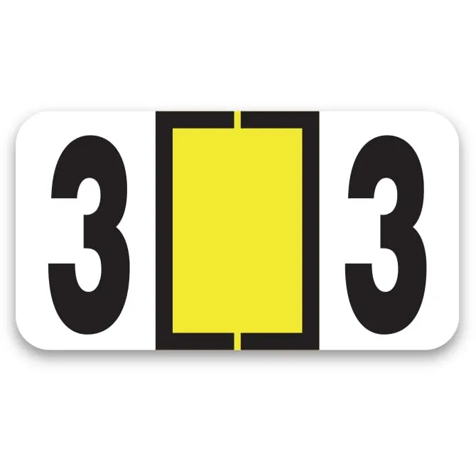 File Right Number Labels (Ringbook) Format - Durable, Color-Coded, Compatible with Leading Automotive Systems - Efficiently Organize with 1-5/8" ×7/8" Ringbook Numbers Labels