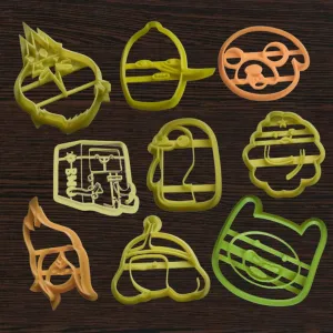 Finn, Jake, Princess Bubblegum, Flame Princess  - AT  cookie cutters set