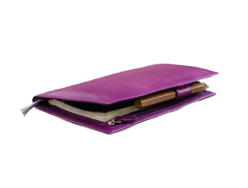 Galen Leather - Hobonichi Weeks Mega Cover/Wallet Insert - Regular Size - Purple