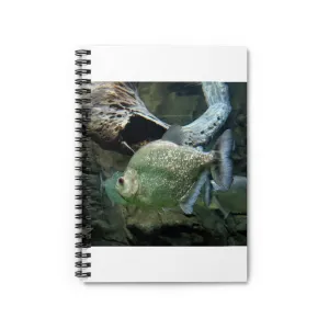 Glitter Green Fish Spiral Notebook - Ruled Line