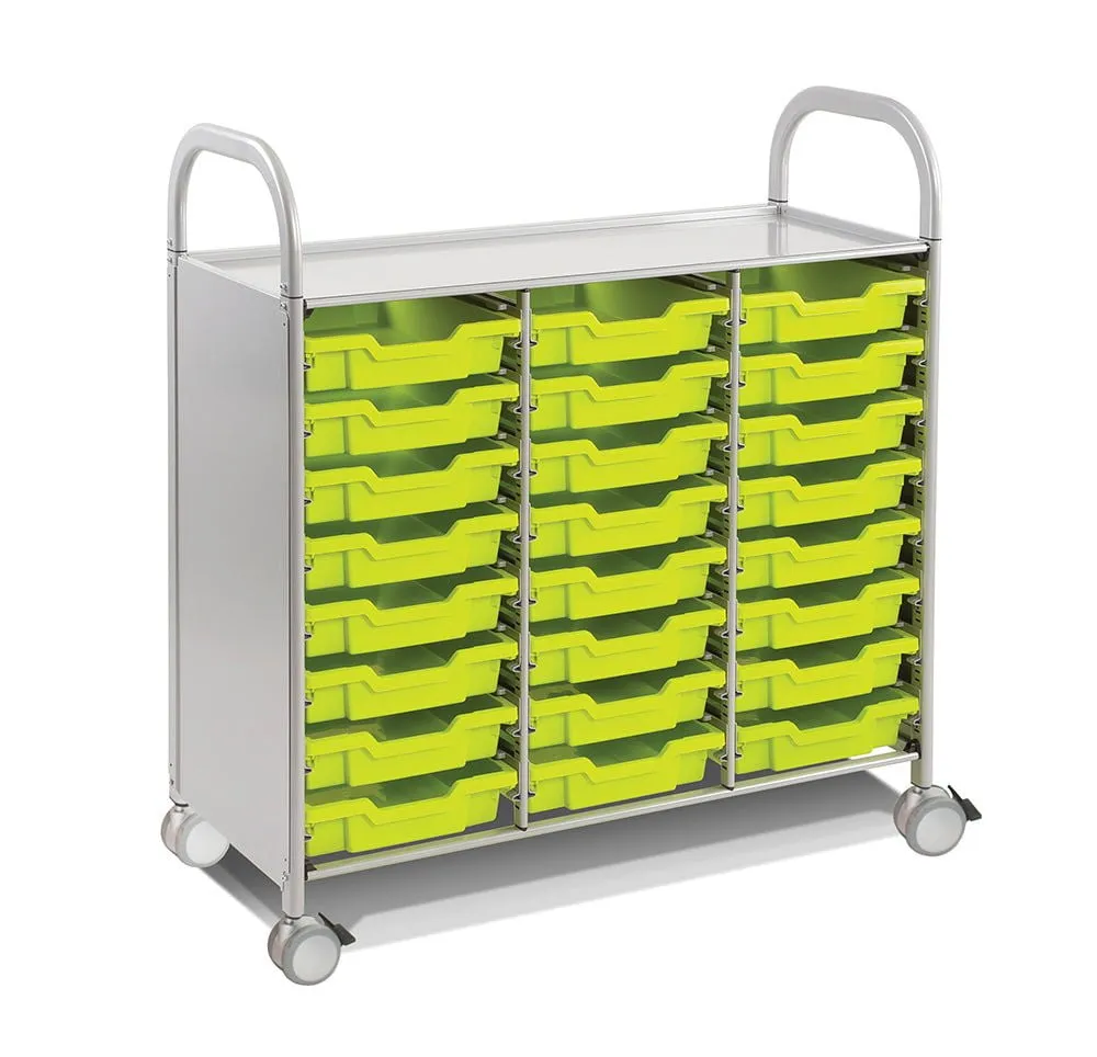 Gratnells Callero Plus Treble Cart - 24 Shallow Trays