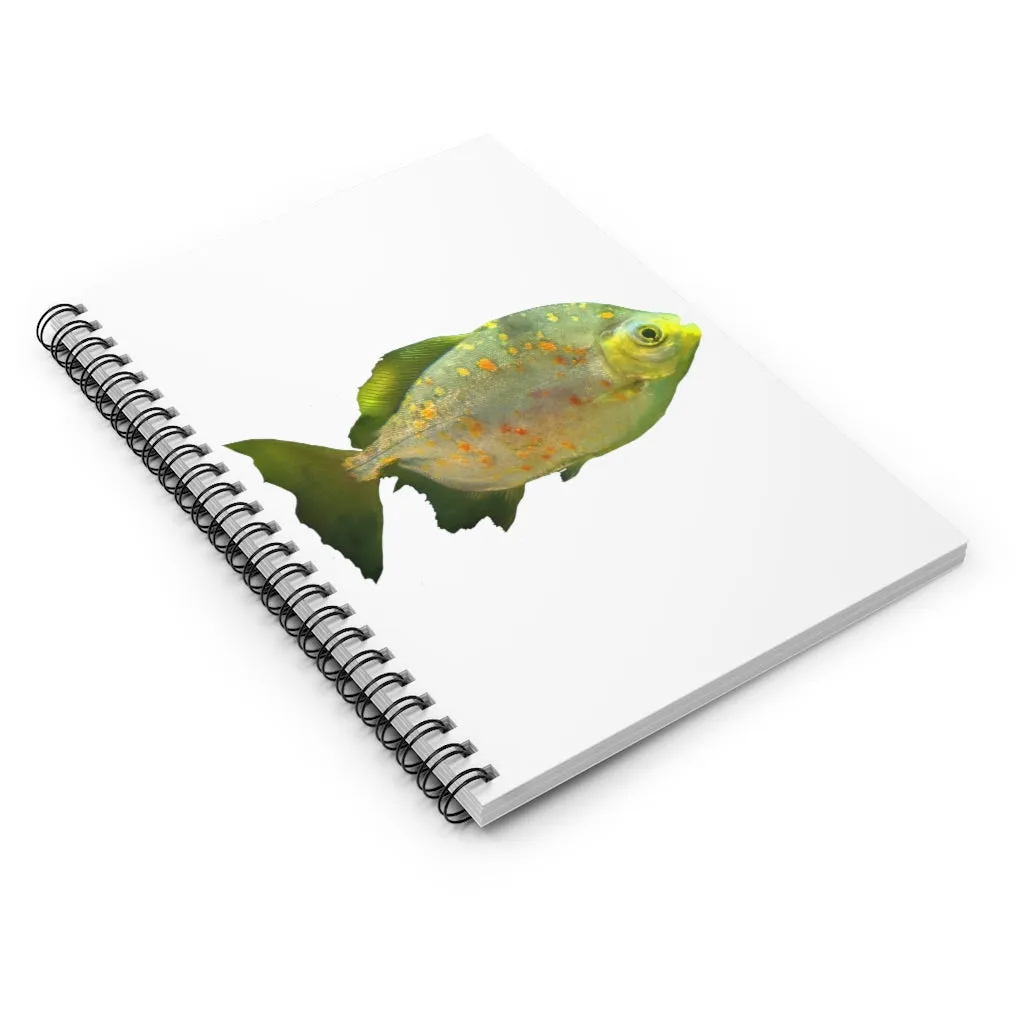 Green Fish with Specs Spiral Notebook - Ruled Line