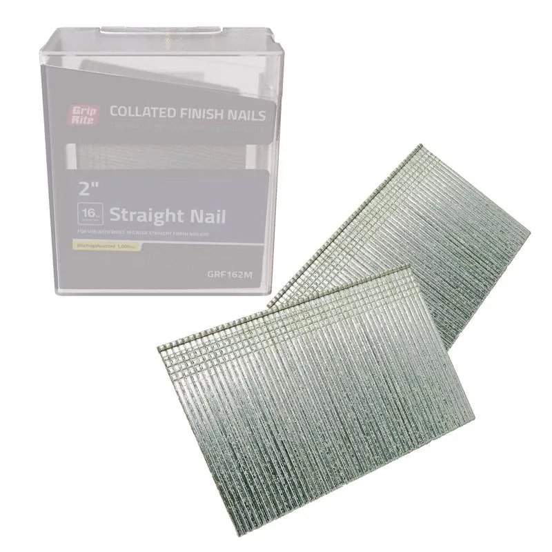 Grip-Rite 2 in. L X 16 Ga. Straight Strip Electro Galvanized Finish Nails 1000 pk