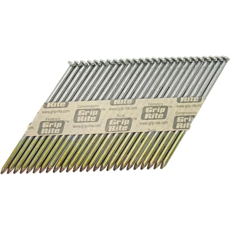 Grip-Rite 3-1/4 in. L X 11 Ga. Angled Strip Bright Framing Nails 30 deg 2000 pk