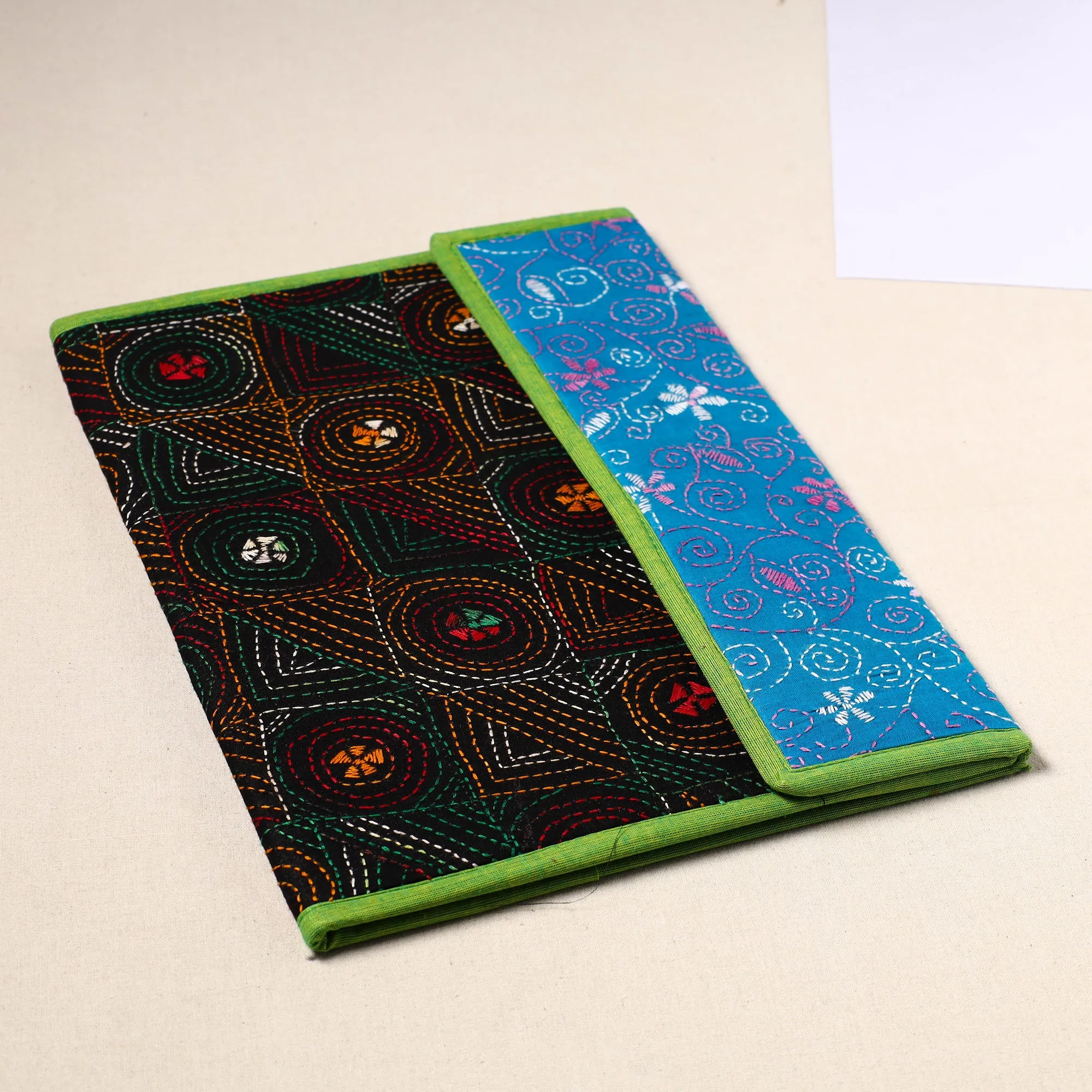 Handcrafted Bengal Kantha Work File Folder 62