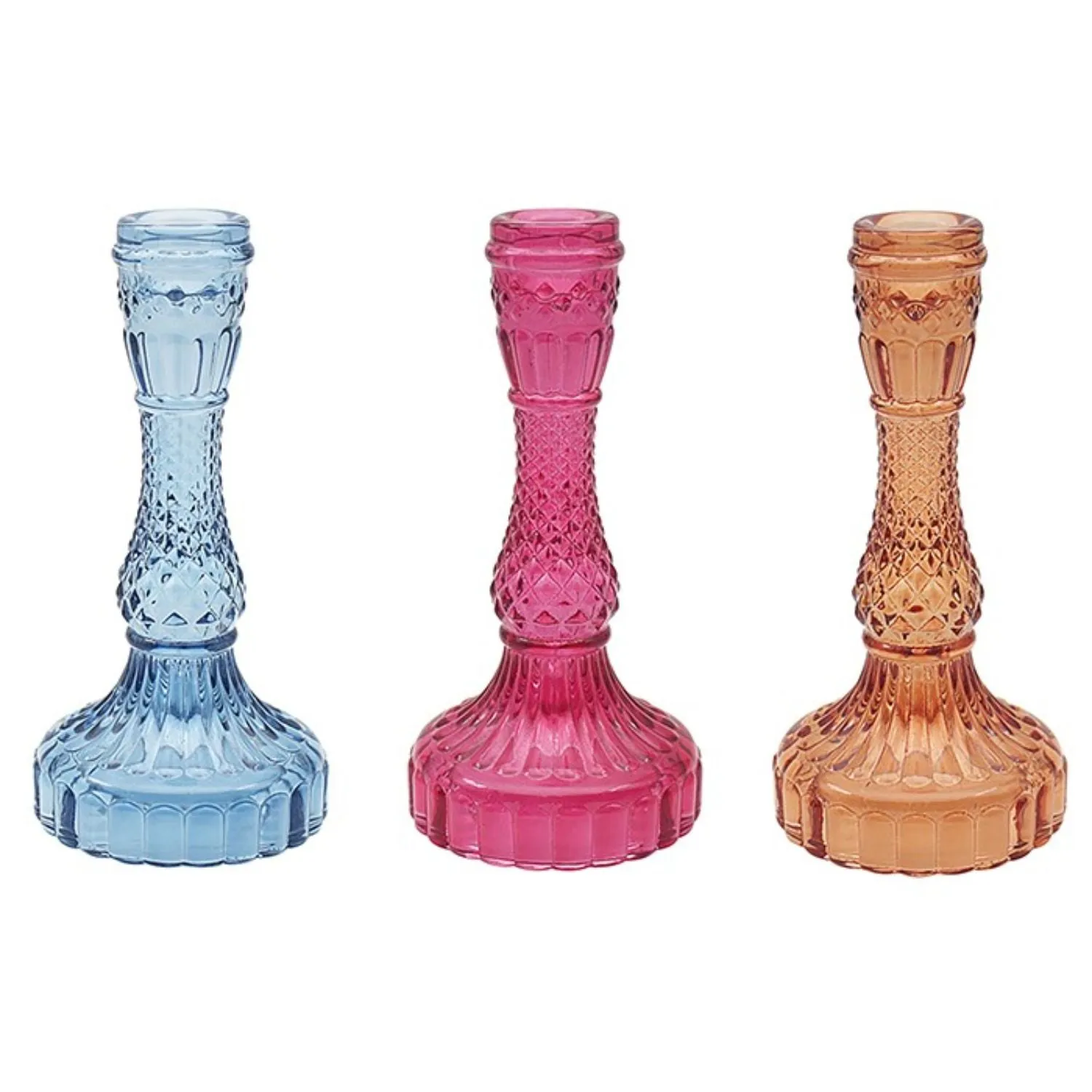 Joe Davies 18cm Bright Glass Candle Stick (Choice of 3)