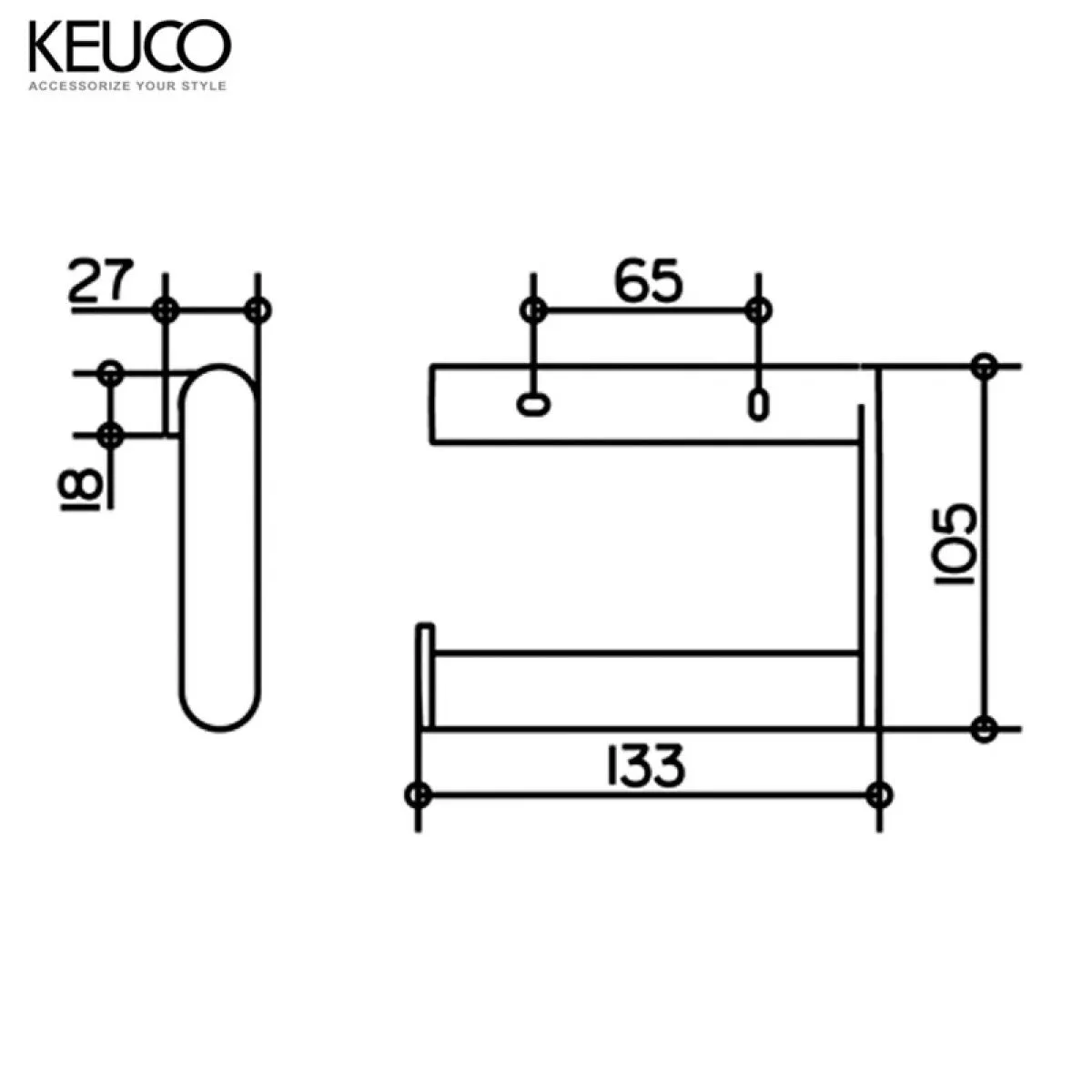 Keuco Plan Open Toilet Paper Holder