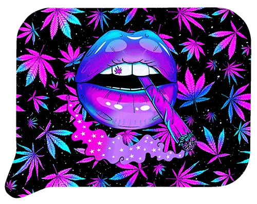 Medium Funnel Tray With 3D Lids (Purple Lips Smoking)