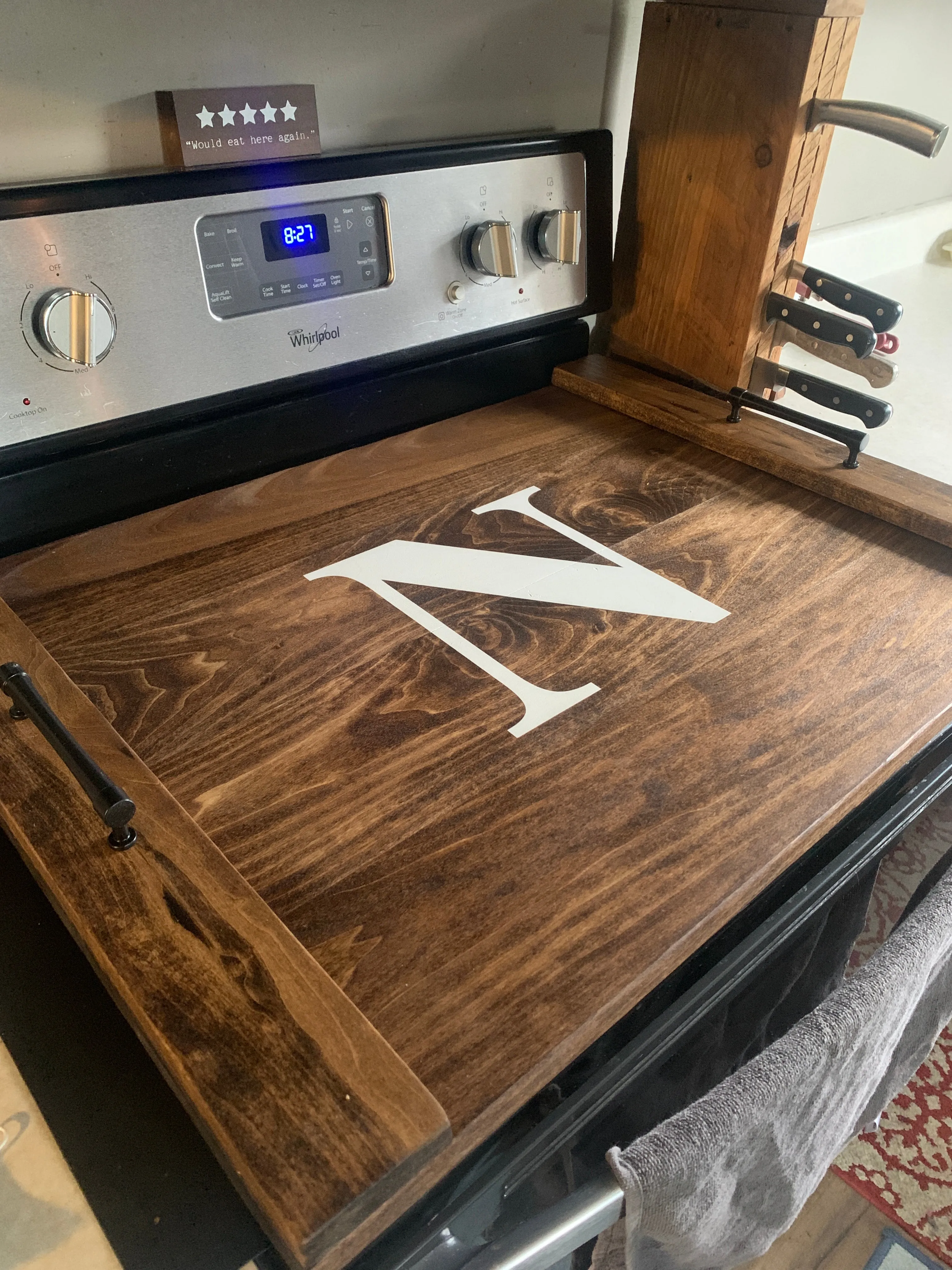 Modern Farmhouse Stovetop Cover