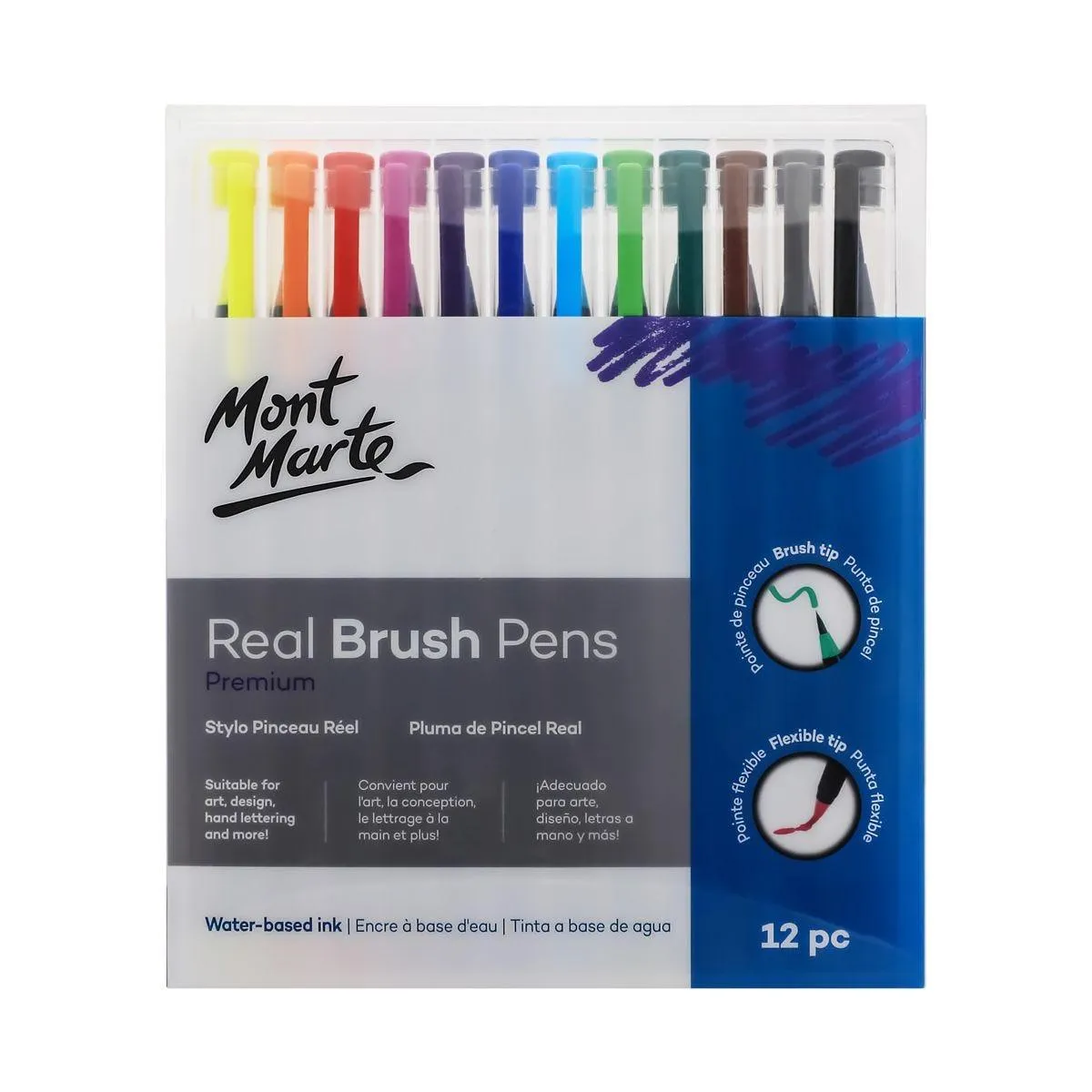 Mont Marte Real Brush Pens 12pcs