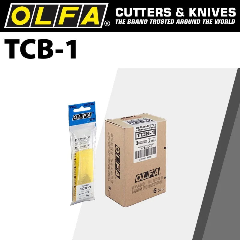 OLFA OLFA BLADE FOR TEC1 KNIFE 3 PER PACK BLA TCB1