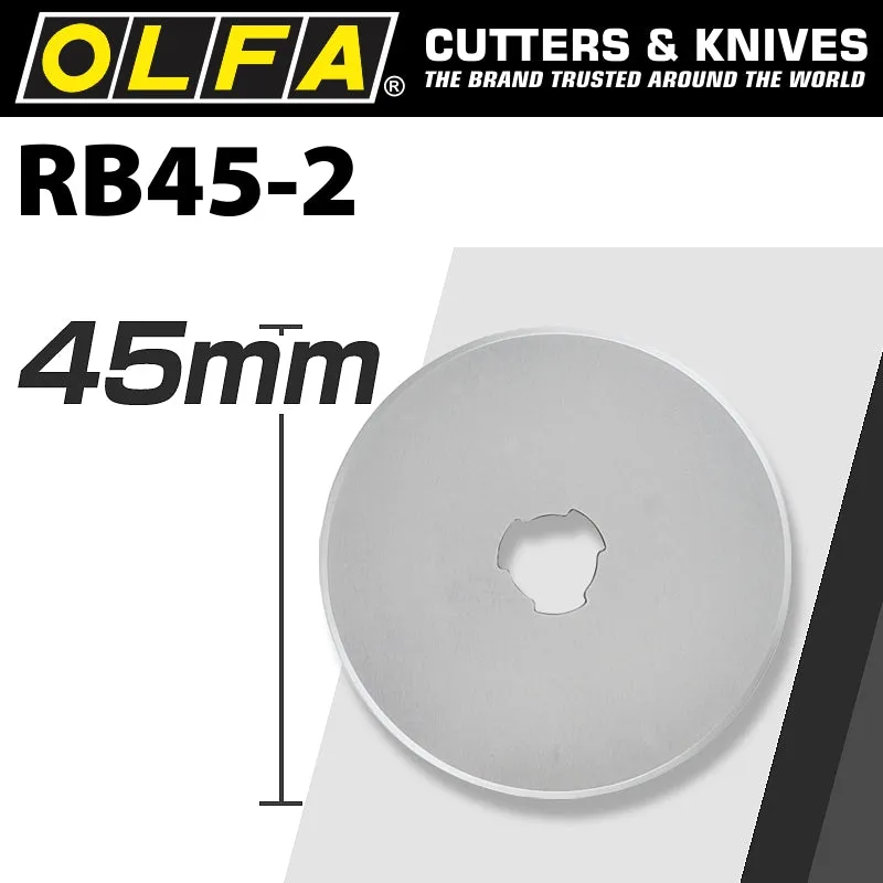 OLFA OLFA BLADES ROTARY RB45-2 2/PACK 45MM BLA RB45-2