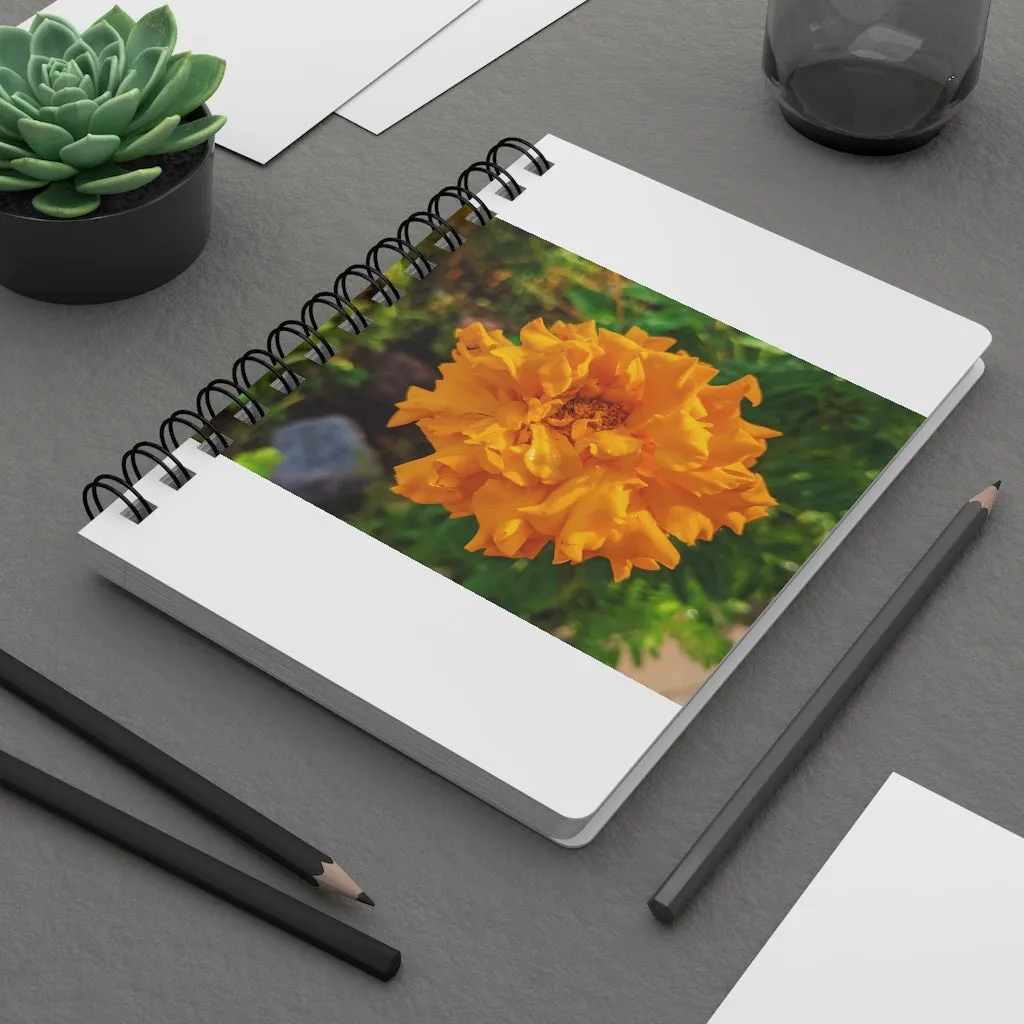 Orange Flower Spiral Bound Journal