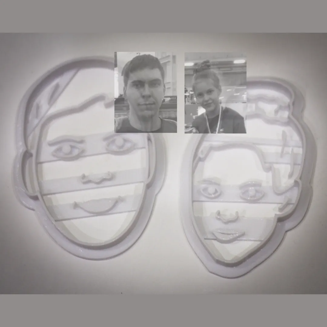 Personalized Portrait Cookie Cutter | face portrait  3d cookie cutters